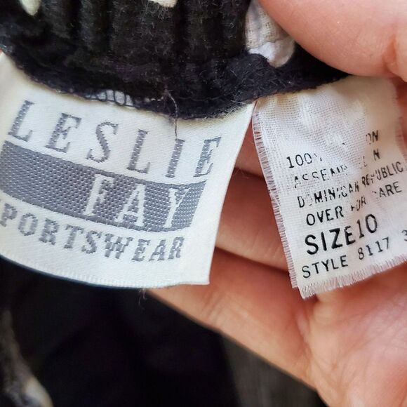 Vintage 80s Leslie Fay Black Polkadot Midi Skirt - Picture 5 of 5